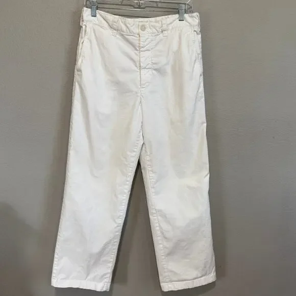 Nili Lotan Eliot Boy Pant in White Size 6 Retail $396